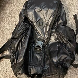 Nike Shiny Black Backpack with Buckle